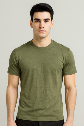 Ramior Men's Classic Basic Khaki T-Shirt – Comfortable Everyday Combination