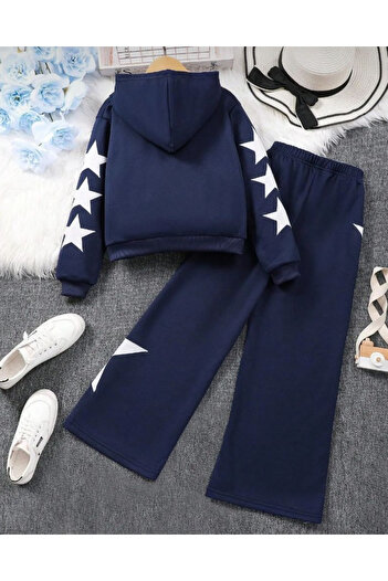 Machetta Children's 3-Piece Star Printed Jacket, T-Shirt and Tracksuit Set