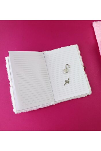Gift Moda Capybara Plush Cover Locked Diary Notebook