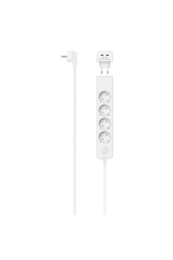 Hama Power Strip 223191, 5 outlets, USB adapter, 1.4 m (White)