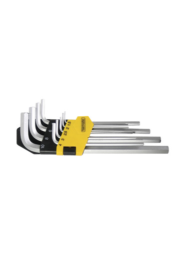 Topmaster Hex Keys Extra Long L 1.5-10 mm, 9 Pieces CR-V, 390118