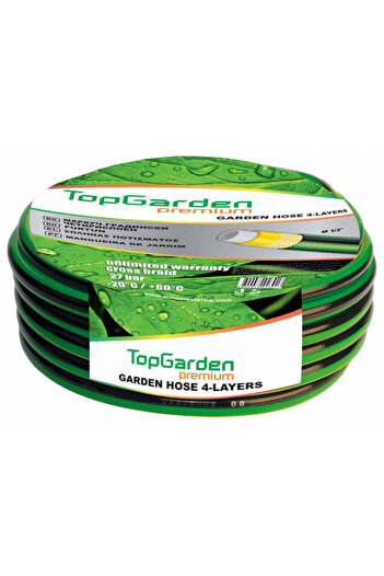 TopGarden Garden Hose 4 Layers 1/2, 20m, 402121