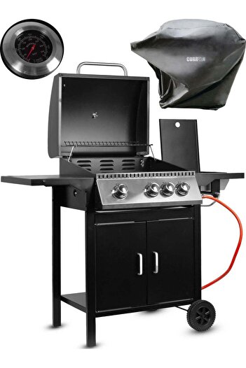 MalTec Garden Gas Grill 3+1 with Cover 11.6 kW, 109084