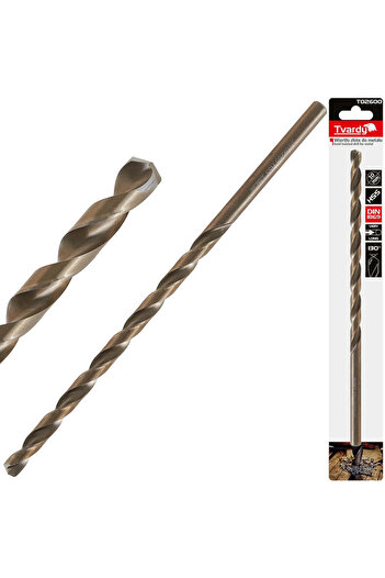 Tvardy HSS Drill for Metal 10 x 265 mm DIN 1869, T02600