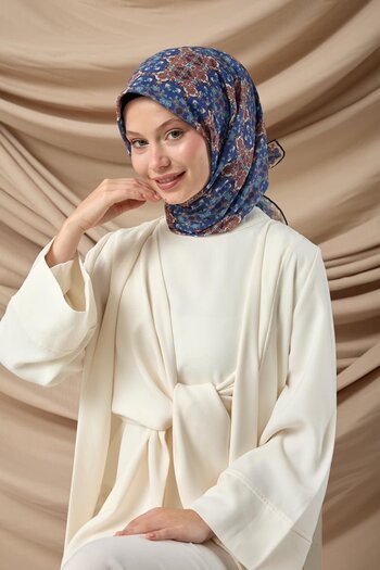 Silk Home Mosaic Pattern Soft Cotton Scarf