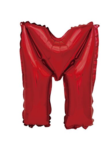 SDX Market Metallic foil balloon, Mirific Party, letter M, 40 cm, Red