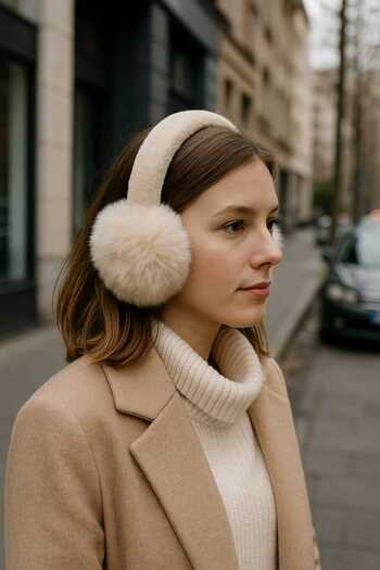 Betülce Foldable Plush Earmuffs – Soft, Warm & Stylish Design