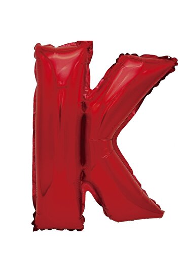SDX Market Metallic foil balloon, Mirific Party, letter K, 40 cm, Red