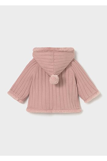 MAYORAL Winter Baby Girl Pompom Cardigan - Pink