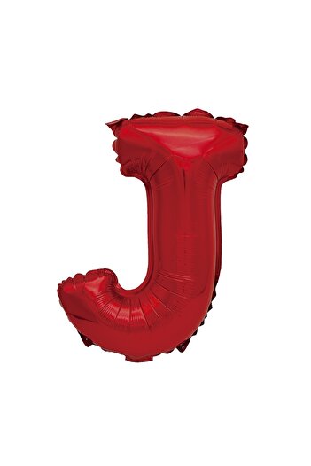 SDX Market Metallic foil balloon, Mirific Party, letter J, 40 cm, Red
