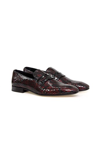 FRANCO CALVANI Bordo Color Laceless Genuine Leather Men's Shoes
