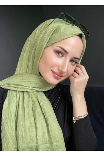 Sima Light Pistachio Green Dubai Shawl