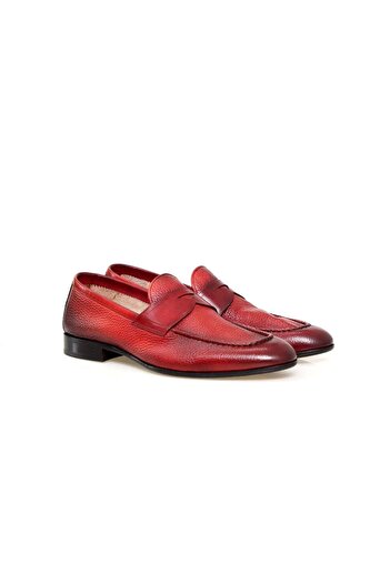 FRANCO CALVANI Bordo Color Laceless Genuine Leather Men's Shoes