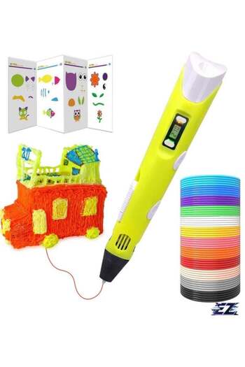 Gravity 3D Printer Pen Set for Kids & Adults – Includes 3D Pen with 12 Colors of 1.75mm PLA Filament (3m E