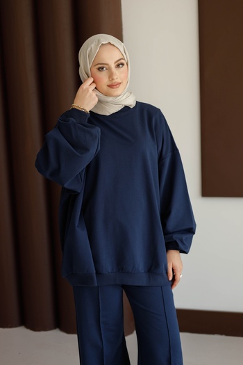MOONSC Oversize Premium Tracksuit Dark Blue