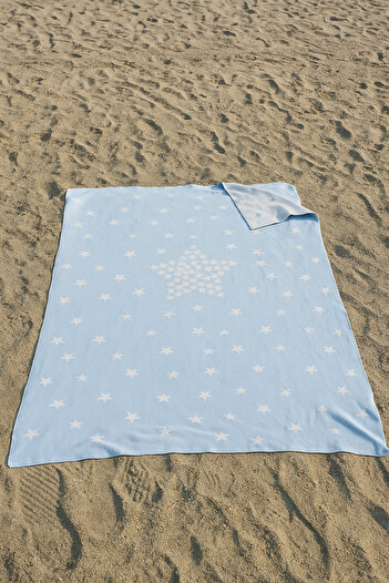 Bu-Se Boutique Kitikate Organic 90*100 cm Blue Star Blanket Gift Quality