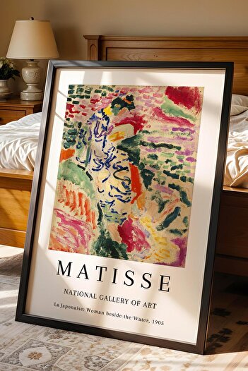 Saturn Henri Matisse Woman Beside the Water Framed Painting - Eclectic Style Wall Decor