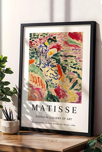Saturn Henri Matisse Woman Beside the Water Framed Painting - Eclectic Style Wall Decor