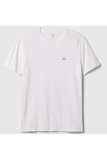 GAP Ανδρικό μπλουζάκι με κοντό μανίκι V-Frch Everyday Soft Micro Logo Crew T-Shirt 502022 ΛΕΥΚΟ