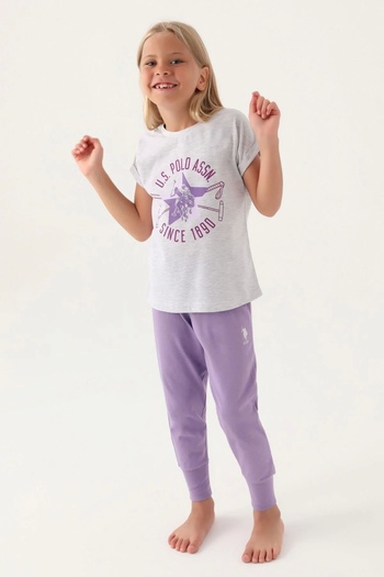 U.S. Polo Assn. Girl waiter dual set - snow melange