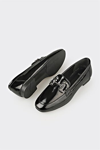 Elle Shoes Siyah Deri Kadın Günlük Ayakkabı