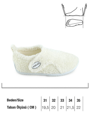 GEZER Winter Plush Comfortable Sole Velcro Adjustable Home School Nursery Slippers for Girls and Boys