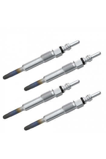 Bosch Set 4 glow plugs for Dacia Duster, Logan/Sandero, Mitsubishi Carisma, Nissan Interstar, Micra,