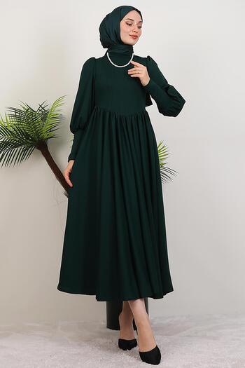GİYZAMİLA Oliva Princess Dress Emerald