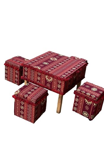 DERAS TEAM Traditional Wooden Table & Chairs set
