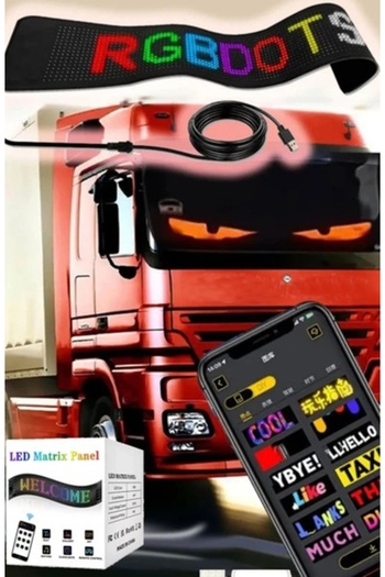 Serreha Matrix Led Panel Cama Adhesive Writing Led Screen Controlled by Phone (16*96) Plus 90 cm