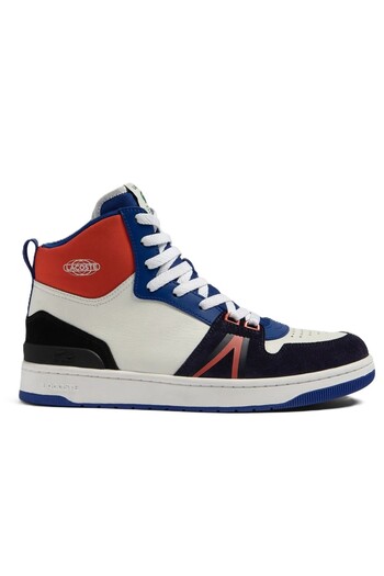Lacoste L001 Mid Leather Men's Sneaker Genuine Leather High-Top Men's Casual Sports Shoes White