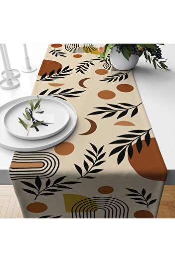 Else Dekor Minimal Colorful Patterned Digital Printing Washable Decorative Runner 40X140Cm