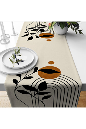 Else Dekor Minimal Patterned Digital Printing Washable Decorative Runner 40X140Cm
