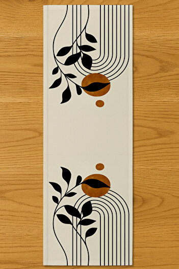 Else Dekor Minimal Patterned Digital Printing Washable Decorative Runner 40X140Cm
