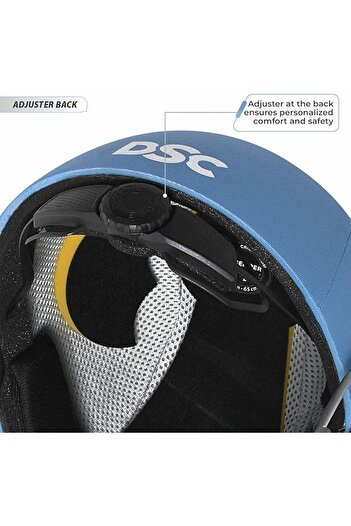 DSC Defender Cricket Helmet for Men & Boys | Large |Sky Blue |Adjustable Steel Grill |Lightweight