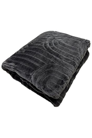 Merinos Blanket Elegans New Season Double Size Blanket Anthracite Color