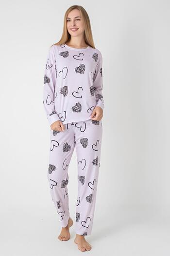 ŞİMAL Women's Patterned Pajama Set 255238 -