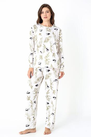 ŞİMAL Women's Patterned Pajama Set 255238 -