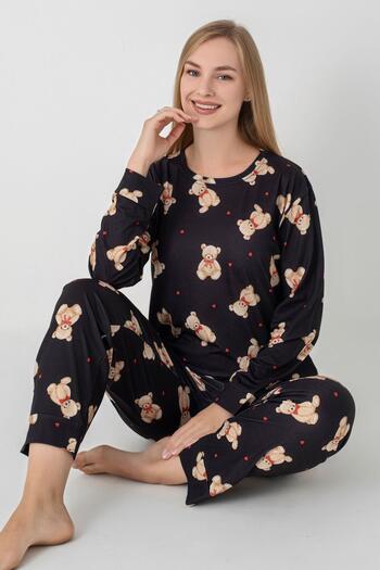 ŞİMAL Women's Patterned Pajama Set 255238 -