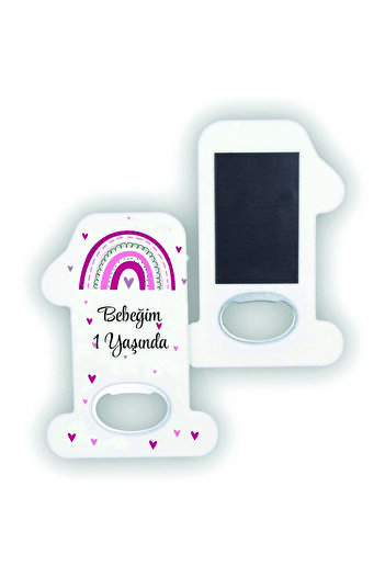 Ege ajans 10 Pieces (with Card and Gelatin) Rainbow Concept Magnet That Will Turn 1 Year Old
