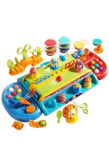 Joynix Duelul Cavalerilor din Plastilina – Set Interactiv cu Banda Transportoare, Catapulta, Accesorii pe