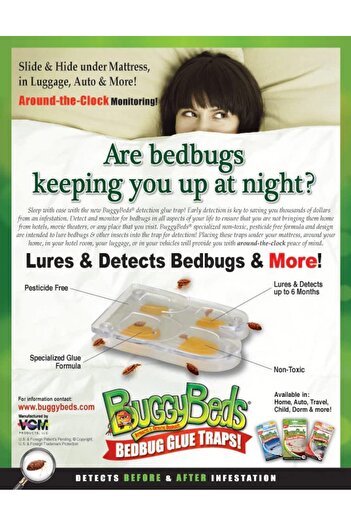unbranded BuggyBeds Bed Bug Glue Traps, 4 Counts