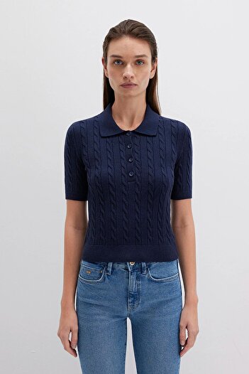 Mavi Navy Blue Knitwear Polo 1710328-84371