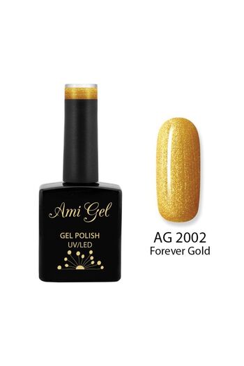 Ami Gel Semi-Permanent Nail Polish - Soak Off Gel - Glow Queen Forever Gold AG2002 - Ami Gel