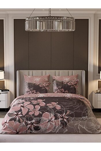 Karna Home Duvet Cover Set Linen Series Berry