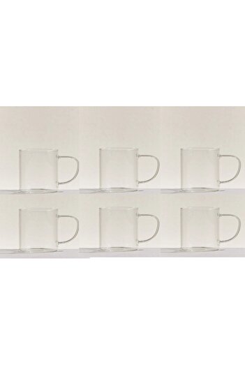 Paşabahçe D0002 Lite Borosilicate 6-Piece Mug Set with Handles - 220 Cc.