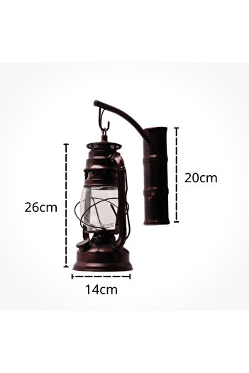 ACCEPT Wall Lighting Lantern Pendant in Dark Copper with E27 Base
