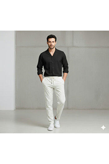 dwnwear Trend Men's Crepe Fabric Shirt Pants Set |   Seasonal & Comfortable |   Modern