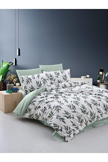 MODALİN Duvet Cover Set Double Size Oliviya 100% Cotton Percale Printed