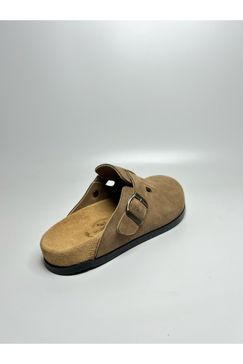 Daytex Cork Sole Orthopedic Closed Front Boston Birkens Sabo Slippers Genuine Leather Full Anatomical